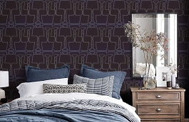 Обои W0009-01 фото в интерьере спальни превью