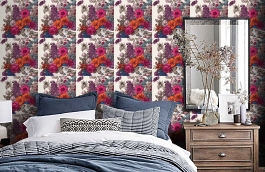 Обои W0041-06 фото в интерьере спальни превью