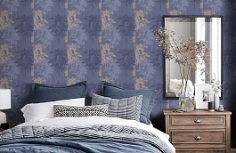 Обои PA-16855 фото в интерьере спальни превью