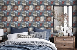 Обои WU17629 фото в интерьере спальни превью