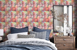 Обои WU17634 фото в интерьере спальни превью