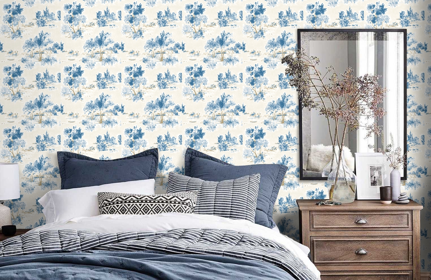 Обои 2665-22052 фото в интерьере спальни