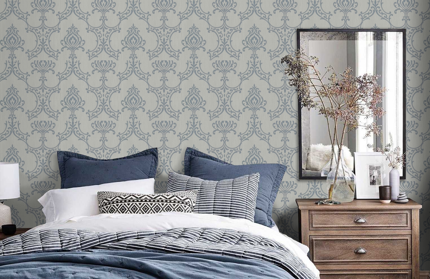 Обои 495-69021 фото в интерьере спальни