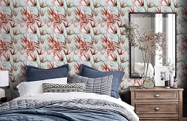 Обои TRO103 фото в интерьере спальни превью