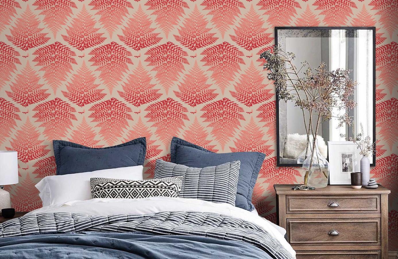 Обои 111381 фото в интерьере спальни