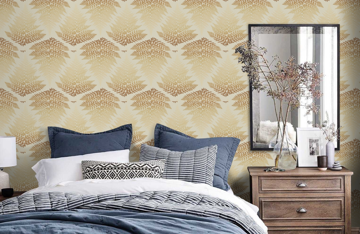 Обои 111382 фото в интерьере спальни