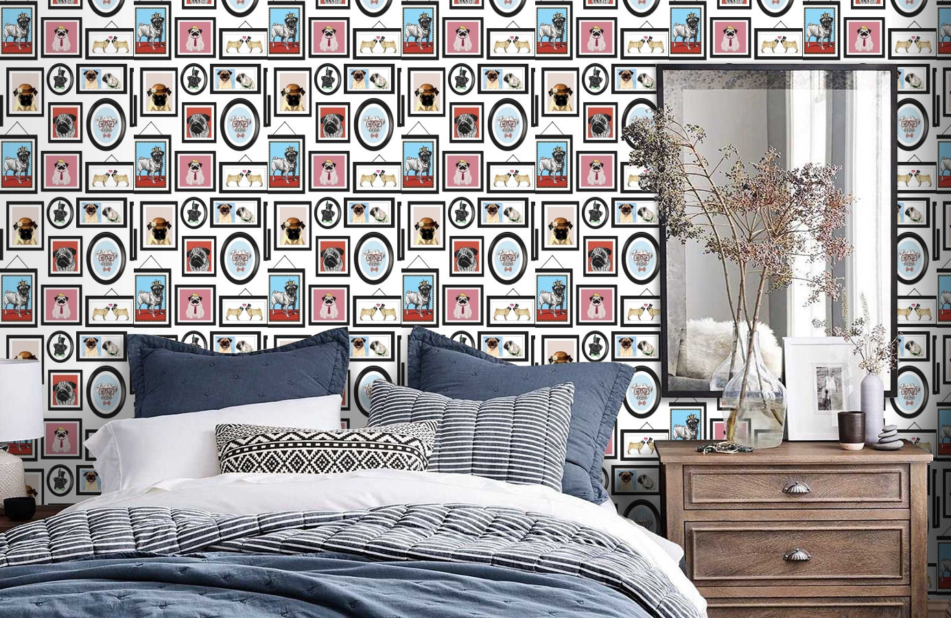 Обои 11360 фото в интерьере спальни