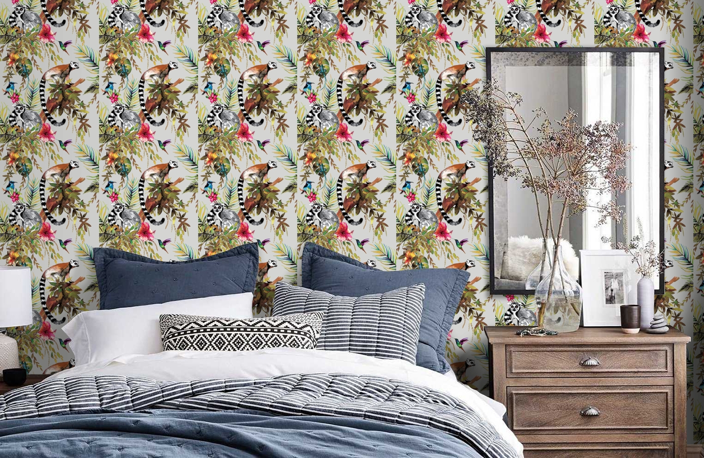 Обои 12401 фото в интерьере спальни