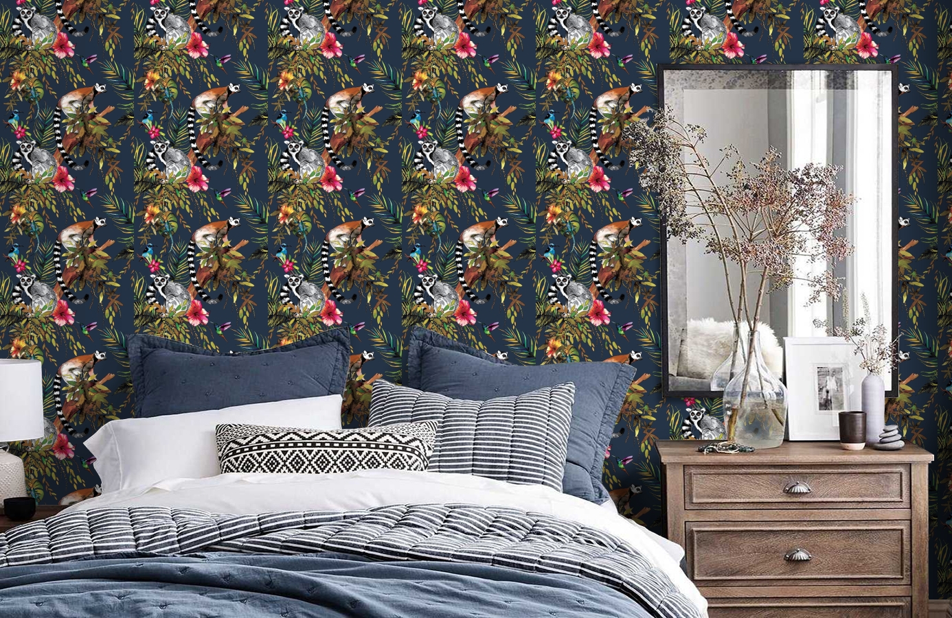 Обои 12403 фото в интерьере спальни