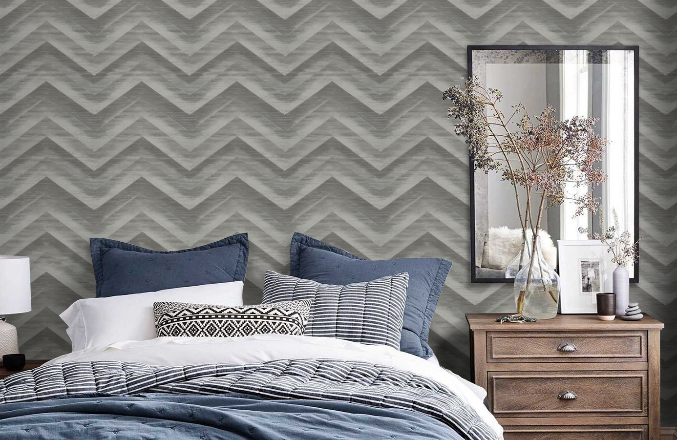 Обои 35720 фото в интерьере спальни