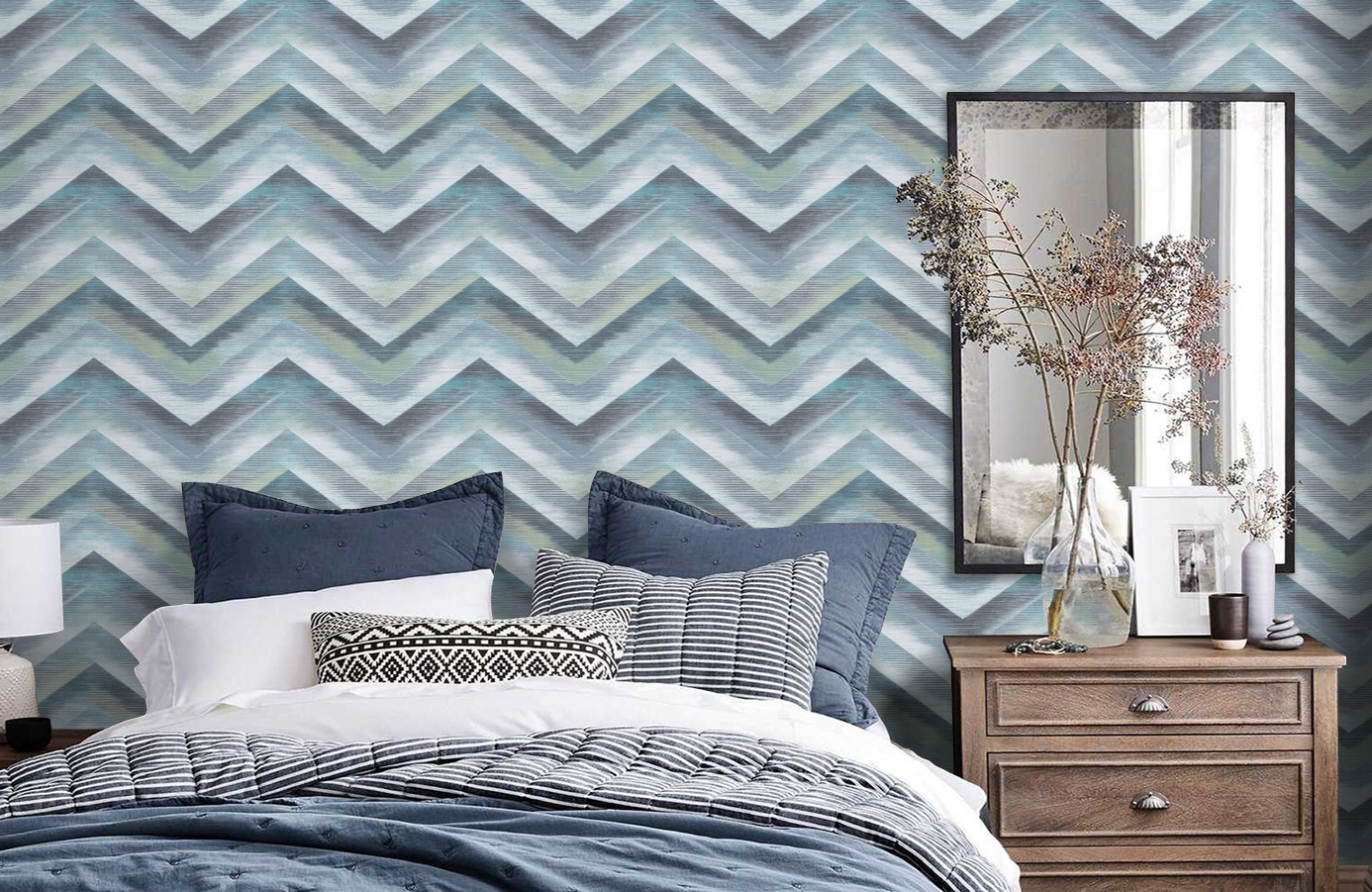 Обои 35721 фото в интерьере спальни