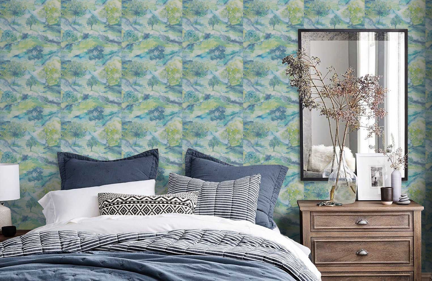 Обои 35731 фото в интерьере спальни