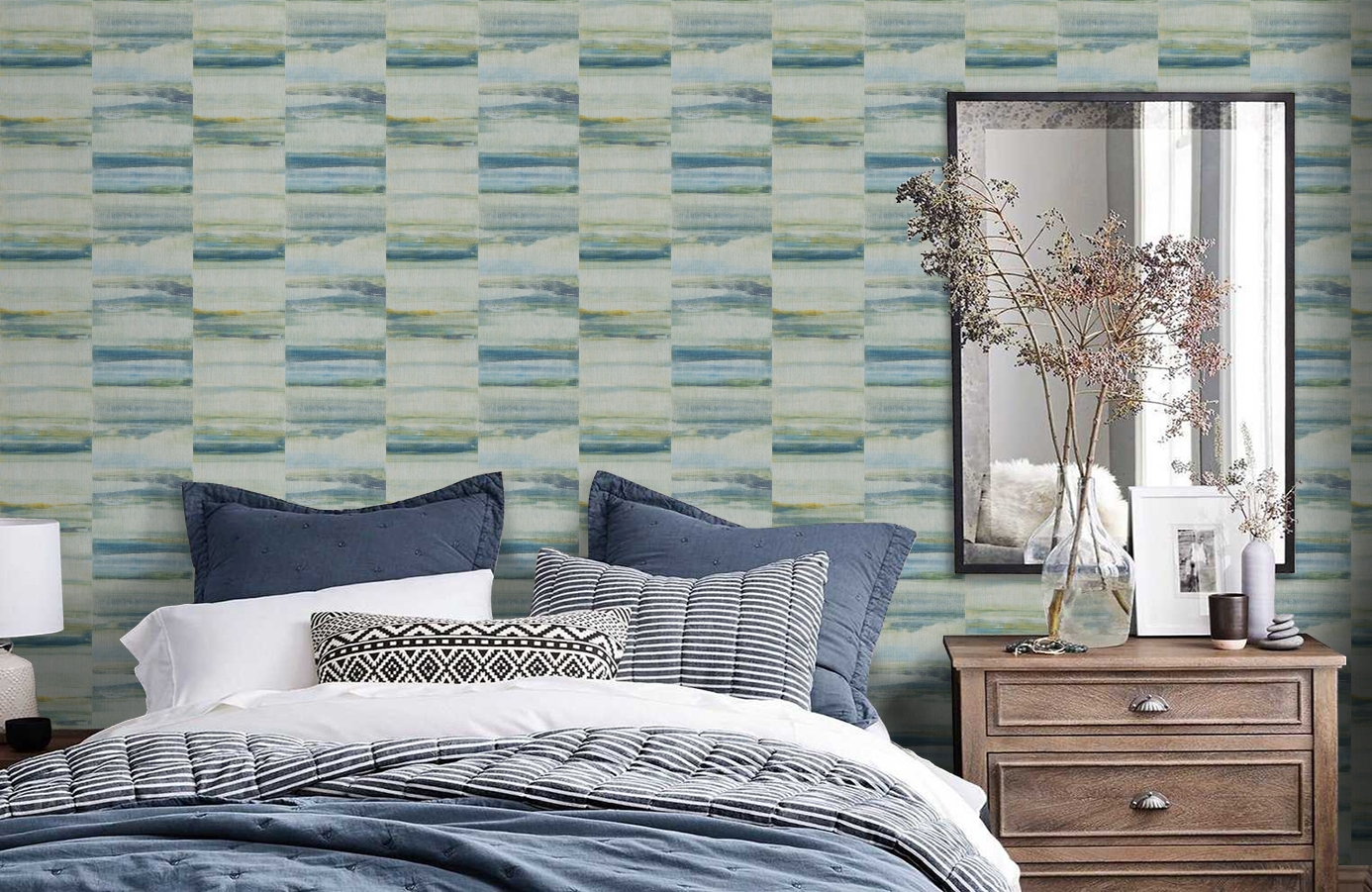 Обои 35741 фото в интерьере спальни