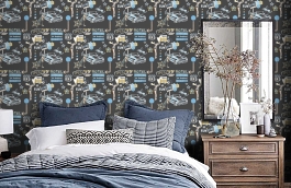 Обои 5004-3 фото в интерьере спальни превью