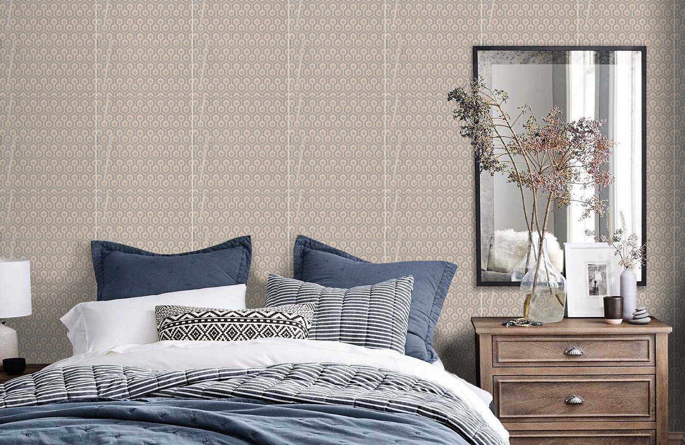 Обои 5136 фото в интерьере спальни