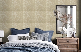 Обои 6430-1 фото в интерьере спальни превью