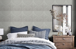 Обои 6430-3 фото в интерьере спальни превью