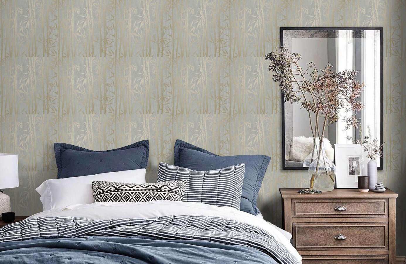 Обои 90282 фото в интерьере спальни