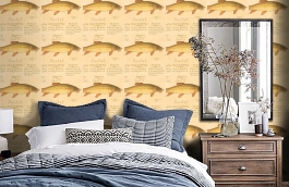 Обои Europeanfishes-Wpcw714617 фото в интерьере спальни превью