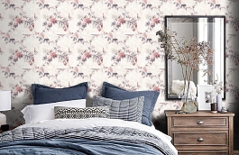 Обои LL00115 фото в интерьере спальни превью