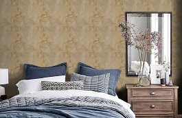 Обои Marble-Beige-Wpcw13939399 фото в интерьере спальни превью