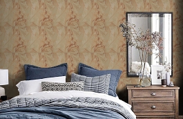 Обои Marble-Coral-Wpcw15936736 фото в интерьере спальни превью