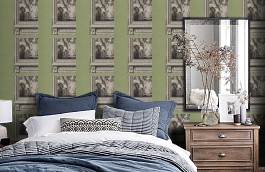 Обои Printroom-Legume-Wpcw1627 фото в интерьере спальни превью