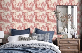 Обои Vauxhallgardens-Cherry-Wp фото в интерьере спальни превью