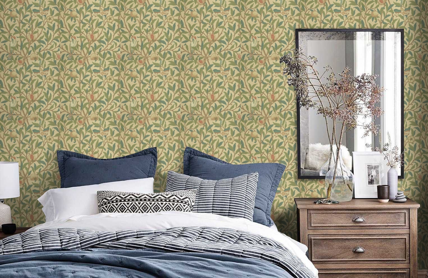 Обои 212539 фото в интерьере спальни