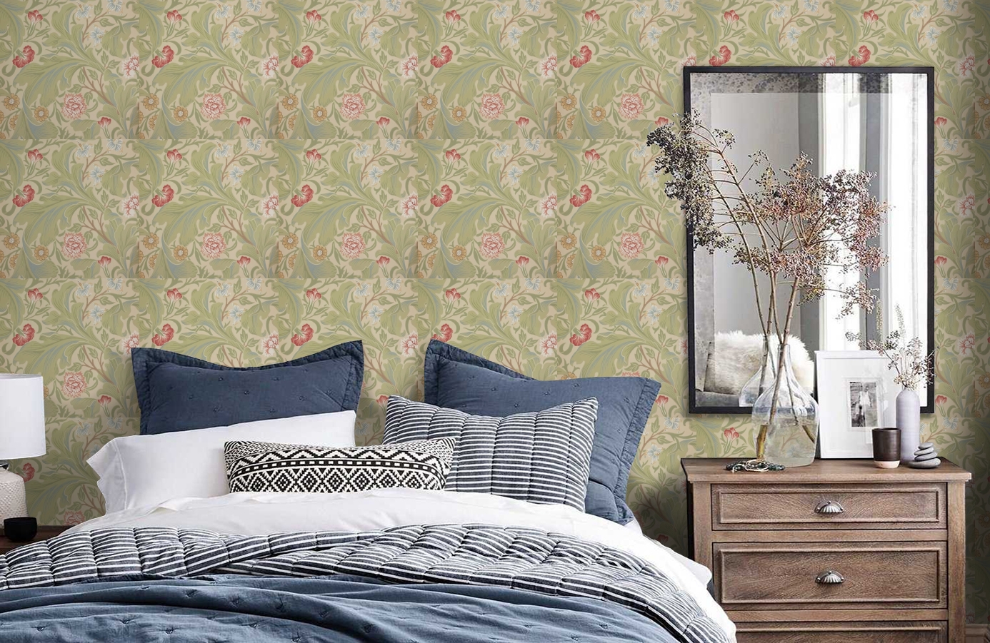 Обои 212543 фото в интерьере спальни