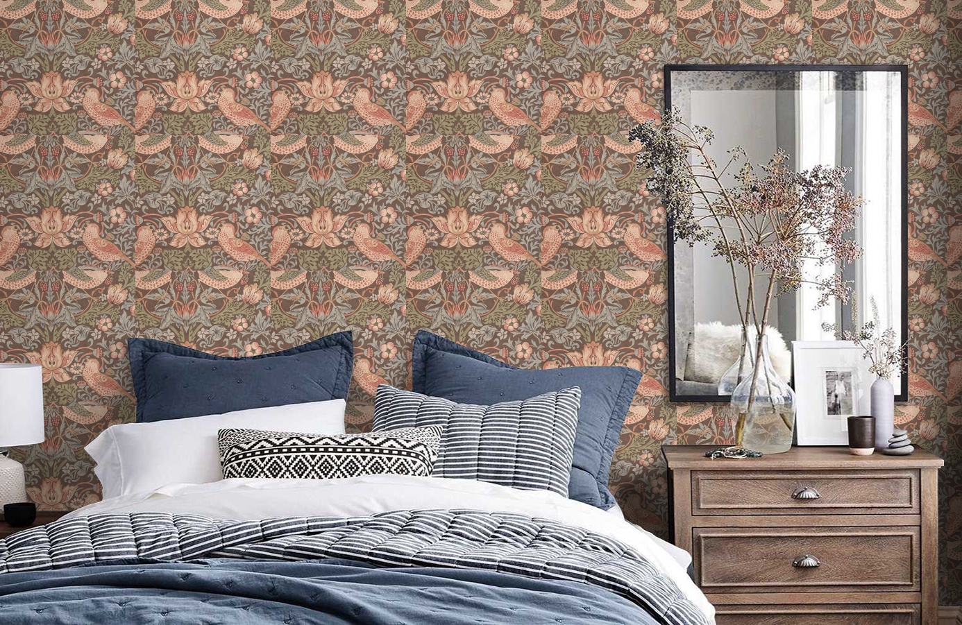 Обои 212565 фото в интерьере спальни