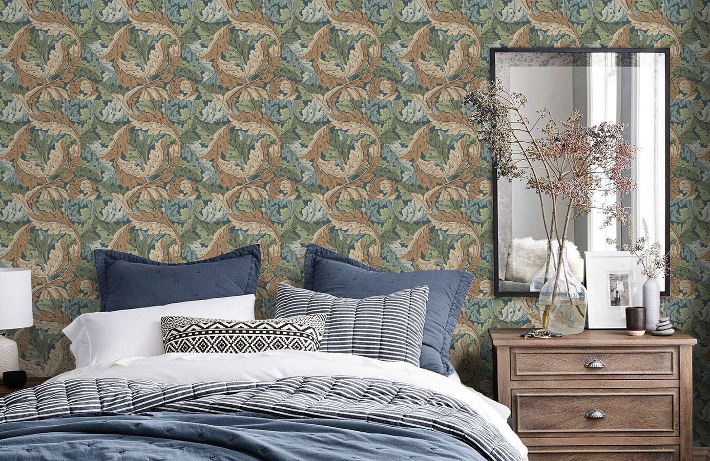 Обои 216440 фото в интерьере спальни