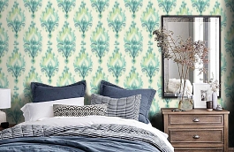 Обои MF80104 фото в интерьере спальни превью