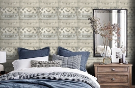 Обои NH31302 фото в интерьере спальни превью