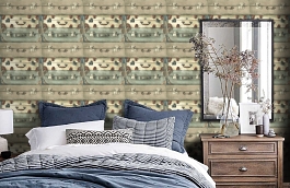 Обои NH31304 фото в интерьере спальни превью