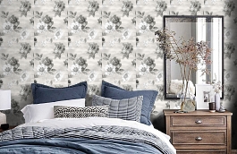 Обои NH51300 фото в интерьере спальни превью