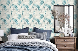 Обои NH51302 фото в интерьере спальни превью