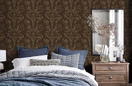 Обои HMY57546 фото в интерьере спальни превью