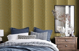 Обои HMY57604 фото в интерьере спальни превью