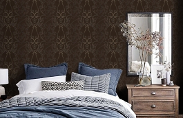 Обои HMY57619 фото в интерьере спальни превью