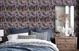 Обои 1981-2 фото в интерьере спальни превью