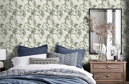 Обои 1981-5 фото в интерьере спальни превью