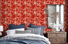 Обои 1985-6 фото в интерьере спальни превью