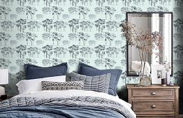 Обои 1996-4 9 фото в интерьере спальни превью