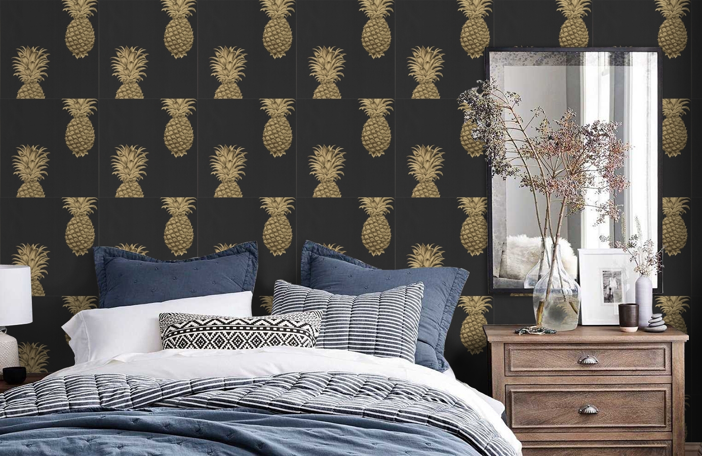 Обои 216326 фото в интерьере спальни