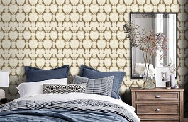 Обои 839-T-4939 фото в интерьере спальни превью