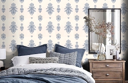 Обои 839-T-4965 фото в интерьере спальни превью