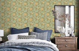 Обои AB20202 фото в интерьере спальни превью