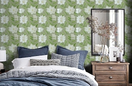 Обои DAPGGR104 фото в интерьере спальни превью