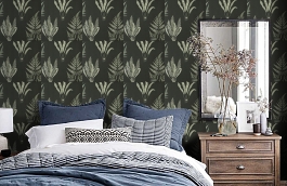 Обои DAPGWO104 фото в интерьере спальни превью